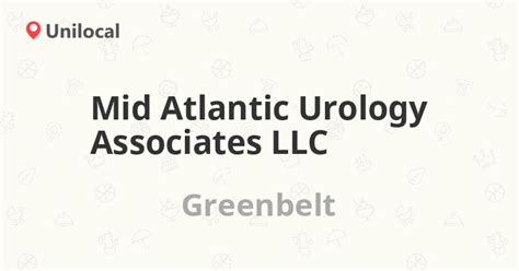 Mid atlantic urology - Mid Atlantic Urology Associates. Anatomic & Clinical Pathology • 1 Provider. 7500 Greenway Center Dr Fl 88, Greenbelt MD, 20770. Make an Appointment. (301) 477-2000. Mid Atlantic Urology Associates is a medical group practice located in Greenbelt, MD that specializes in Anatomic & Clinical Pathology. Insurance Providers Overview Location Reviews. 